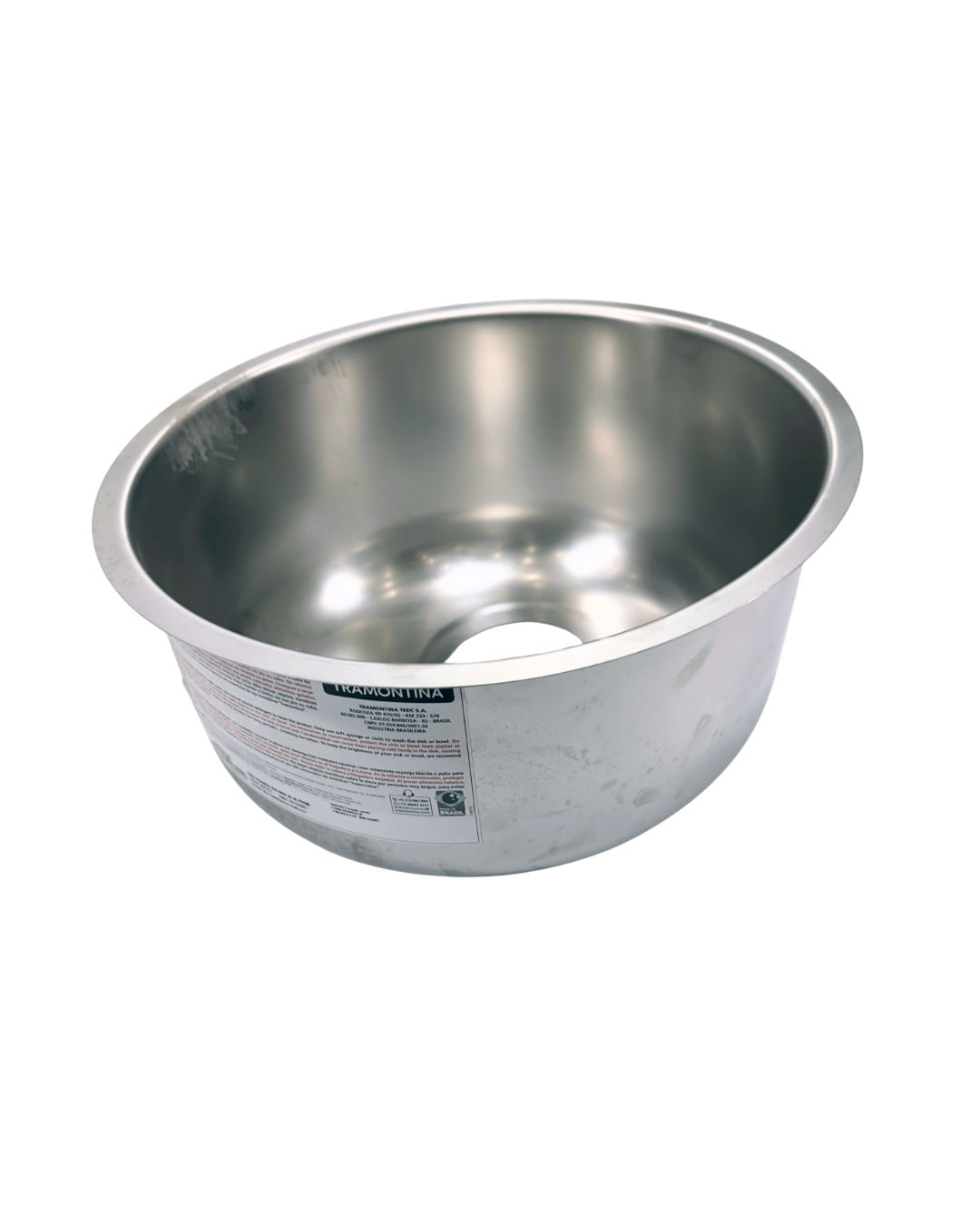 CUBA REDONDA COZINHA ACO INOX 304 25 X 14CM